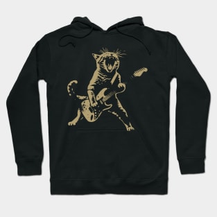 Rock Cat Playing Guitar Shirt Hoodie